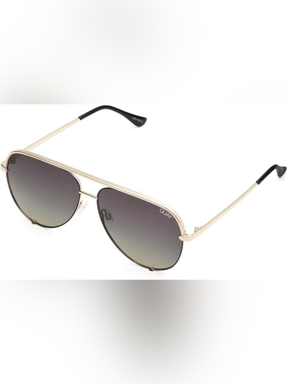 QUAY High Key Contrast Gold Black/Brown Polarized Sunglasses 41178